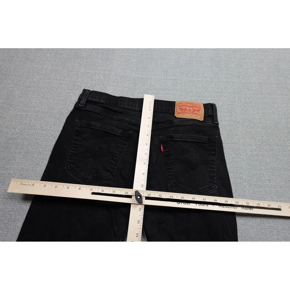 Levi's 511 Slim Fit Jeans Mens 34x30 Black Dark Wash Stretch Denim Casual Pants